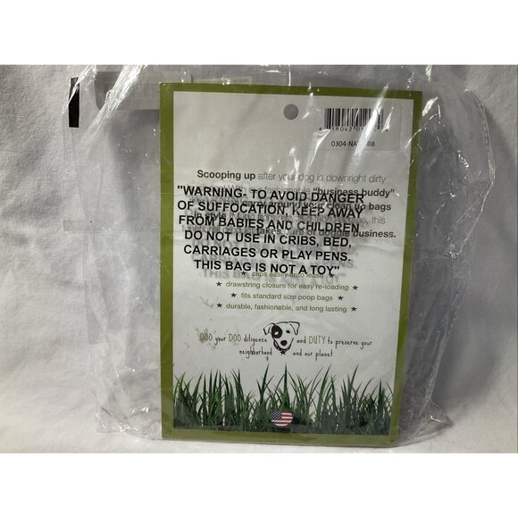 Jax & Bones Drawstring Faux Leather Hands Free Dog Poop Bag Holder Pet Accessory - Picture 5 of 7